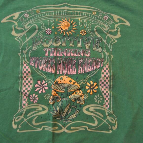 Positive Thinking Shirt Large Green - Picture 3 of 7